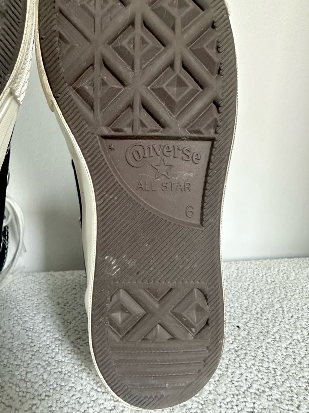 Converse All Star x Comme Des Garçons Play Large Emblem Black High Top Sneakers - Picture 12 of 13